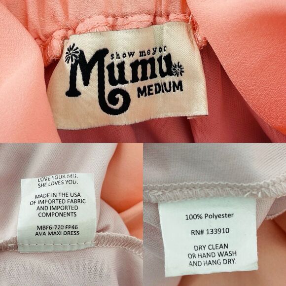 Show Me Your Mumu Womens Dress Size Medium Ava Deep V Neck Empire Waist Maxi - Picture 8 of 10